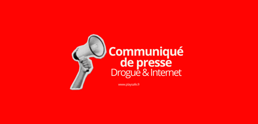 haut parleur avec "communiqué de presse" Drogue & Internet