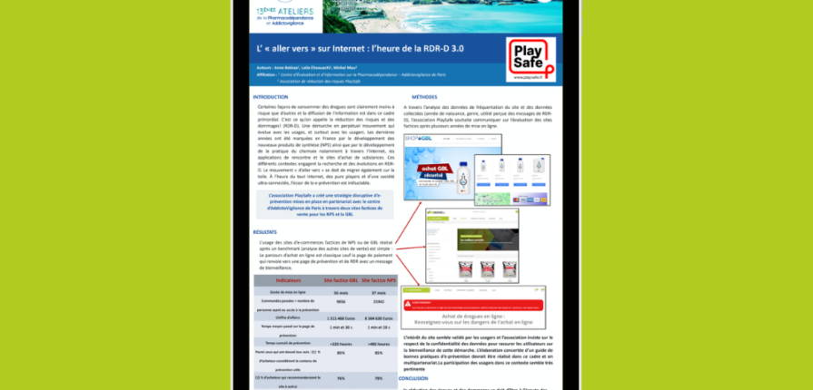 Maquette L’« aller vers » sur Internet _ la réduction des risques à l’ère numérique