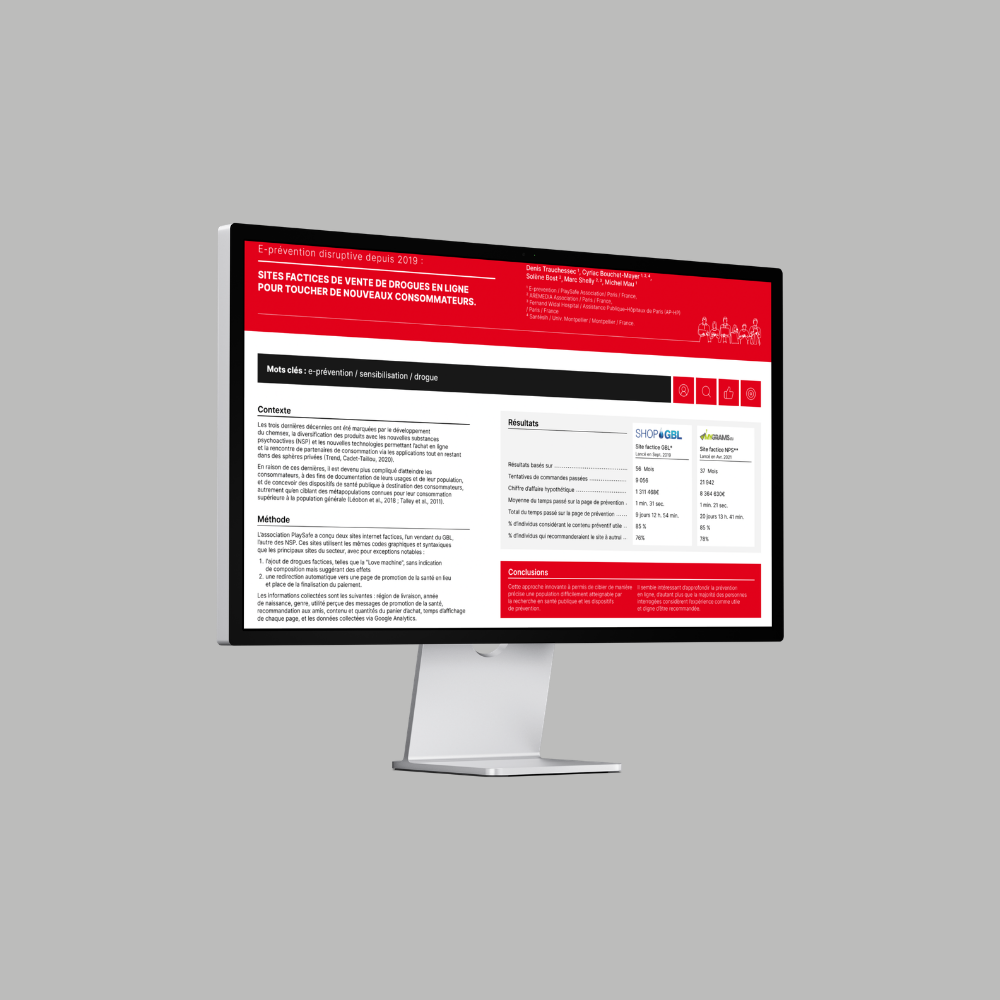 Sites factices de vente de drogues : un outil d’e-prévention