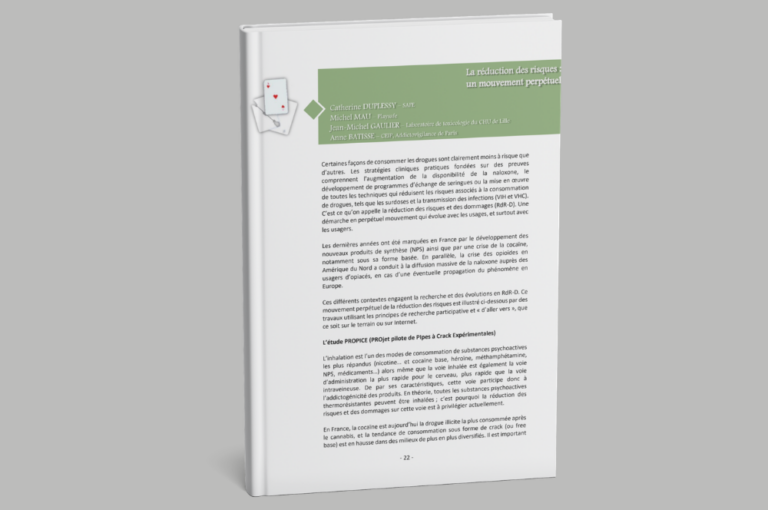 La réduction des risques : un mouvement en perpétuelle évolution